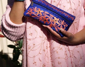 Flower Embroidery Purse | Glamorous Purse |  Handmade Women's Purses featuring Special Kashmiri Embroidery