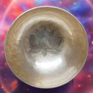 Lotus Tibetan Singing Bowl for Enlightenment | Handcrafted Tibetan Bowl for Meditation and Deep Spiritual Healing