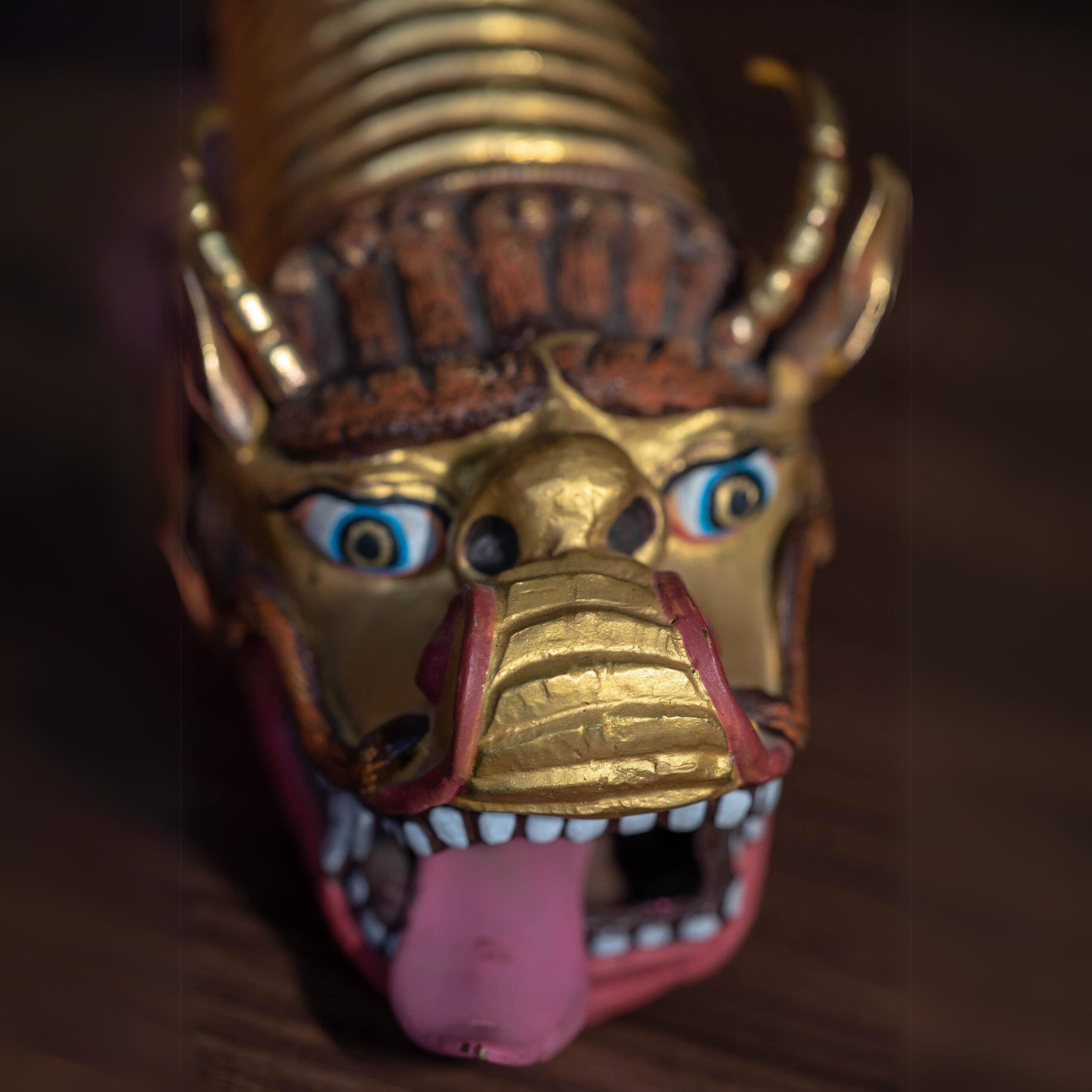 Copper Gilt Oxidized Dragon Statue | Handmade Statue For Wisdom & Knowledge