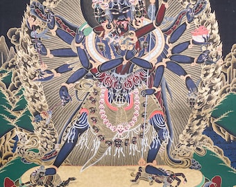 Chakrasamvara Thangka | Hochwertige Thangka Malerei | Wandbehang Baumwolle Leinwand Gemälde