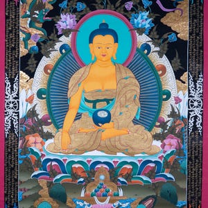 Shakyamuni Buddha Awakening Meditation for Enlightenment - Genuine Tibetan Thangka Painting