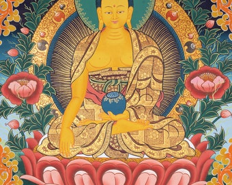Shakyamuni Buddha Awakening Meditation for Enlightenment - Genuine Tibetan Thangka Painting