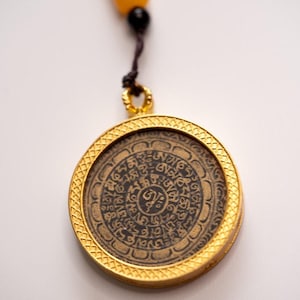 Om Symbol Ghau Thangka Locket | Tibetan Buddhist Amulet | Handmade Sacred Pendant for Harmony & Strength