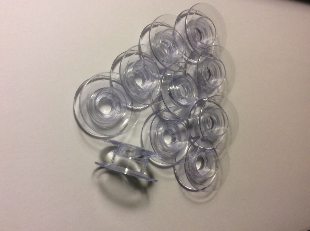 10 Clear Bobbins for Viking Husqvarna Sewing Machine 412 09 75 G That