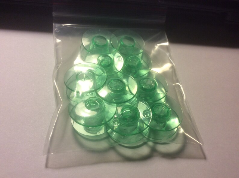 20 Green Bobbins for Viking Husqvarna Sewing Machine 4123078G Groups 5