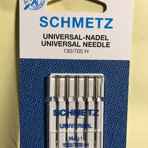 Schmetz CARD Máquina de coser doméstica multiusos universal tamaño 14 agujas 130/705