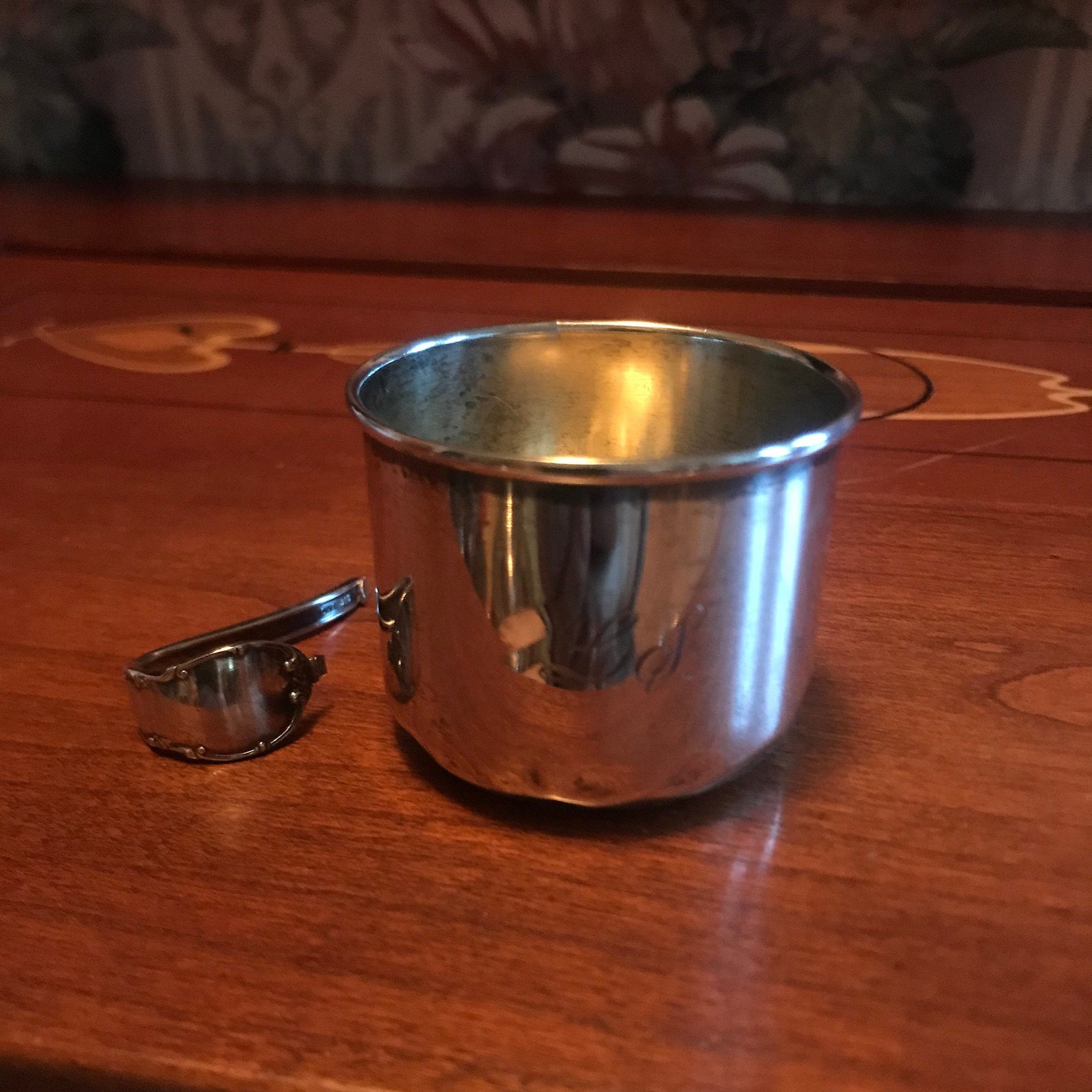 Vintage Sterling Silver Baby Cup Engraved Etsy