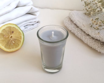 clean - fresh linen, lemon, and mint hand-poured pure soy candle