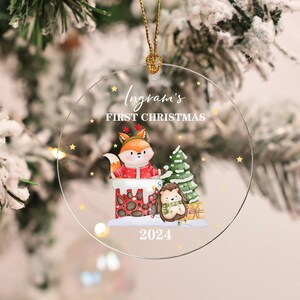 Custom Baby&#39;s First Christmas Baubles 2024,New Baby Gifts,Christmas Tree Decor,Custom Keepsake Christmas Ornament,Christmas Gifts for Kids