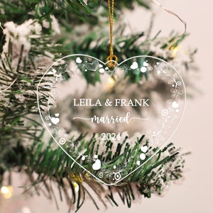 Personalised Engagement Ornament, Engagement Gift, Married Gift, Christmas Bauble, Engagement Keepsake, Engaged Christmas Gift 2024