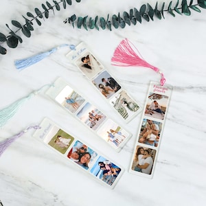 Custom Photo Bookmark,Picture Bookmark with Tassel,Personalized Name Bookmark,Acrylic Bookmark Gift,Birthday Gift for Her