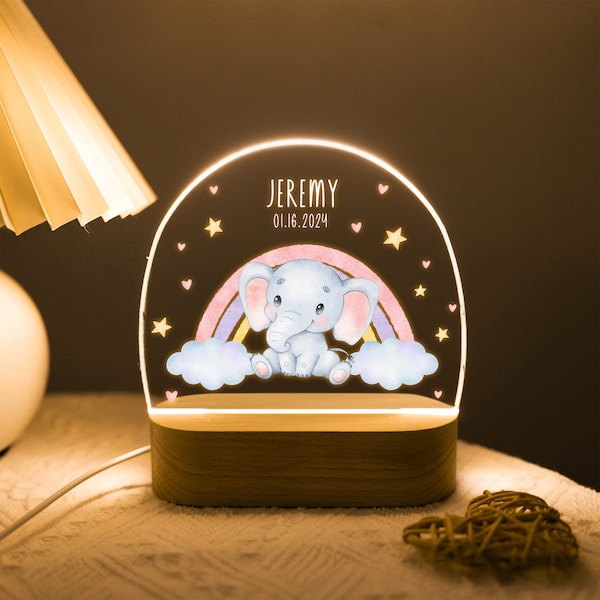 Elephant Night Light Etsy
