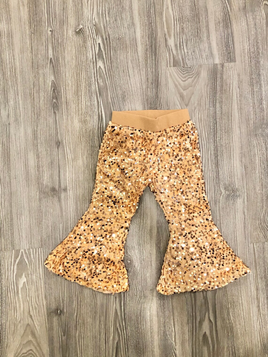 Gold Sequin Bell Bottoms/ Baby Sequin Bells/ Bell Bottoms for Etsy