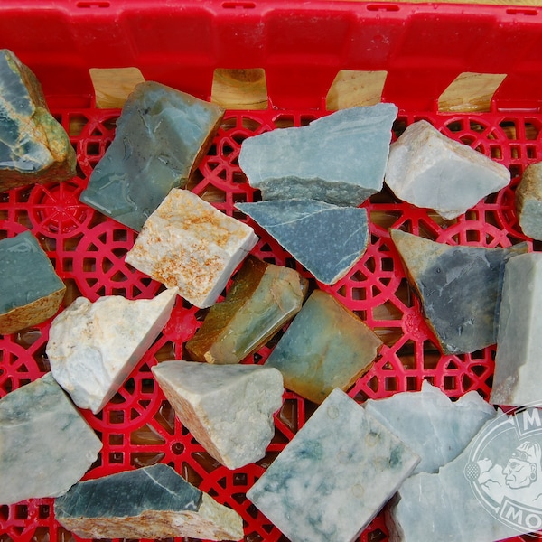 CLEARANCE WHOLESALE: 10 lbs // BLUE, Green, Luna & More // Rough Jadeite Jade // Guatemalan Guatemala // Mayan Mountain // Lot B