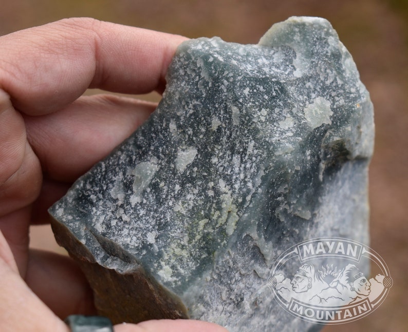 SUPER TRANSLUCENT CHUNK// Princesa Blue // Rough Jadeite Jade // Guatemalan Guatemala // Mayan Mountain image 8