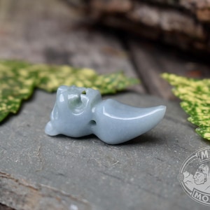 ROARING JAGUAR w/ CLAW // Carved in Guatemalan Jadeite Jade // Maya Necklace Pendant // Mayan Mountain