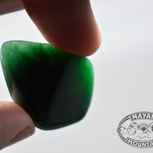 IMPERIAL GREEN // From Dark Blue Guatemalan Jadeite Jade // Guatemalan Free Form Cabochon