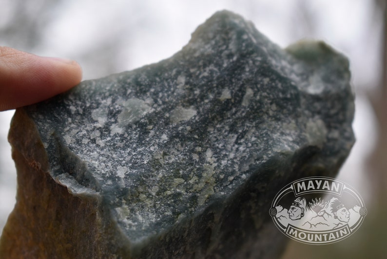 SUPER TRANSLUCENT CHUNK// Princesa Blue // Rough Jadeite Jade // Guatemalan Guatemala // Mayan Mountain image 9