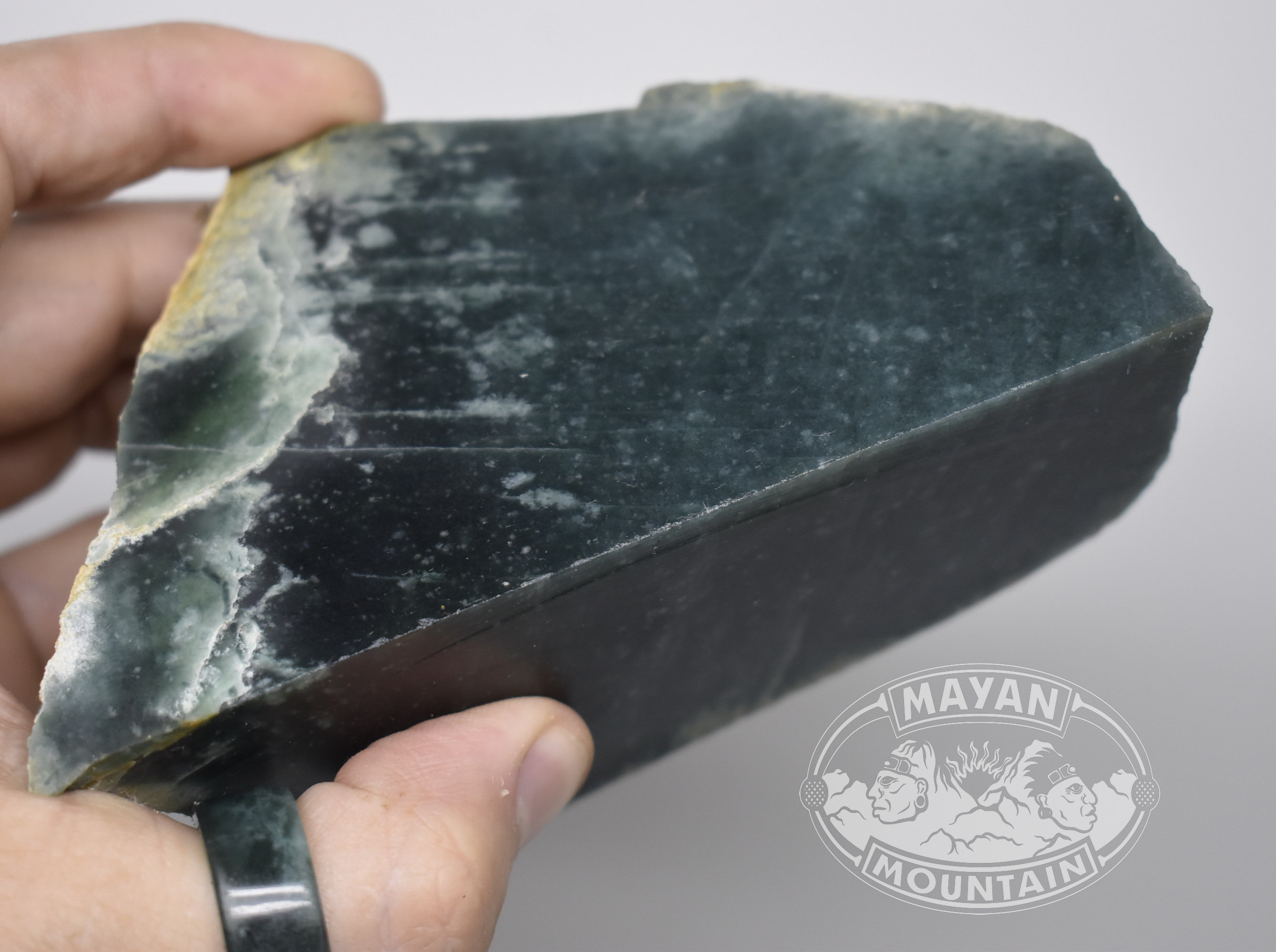 SUPER DARK Princesa BLUE //  Rough Jadeite Jade // Guatemalan Guatemala // Mayan Mountain