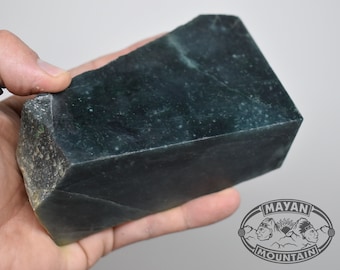 SUPER DARK Princesa BLUE //  Rough Jadeite Jade // Guatemalan Guatemala // Mayan Mountain