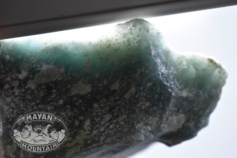 SUPER TRANSLUCENT CHUNK// Princesa Blue // Rough Jadeite Jade // Guatemalan Guatemala // Mayan Mountain image 2