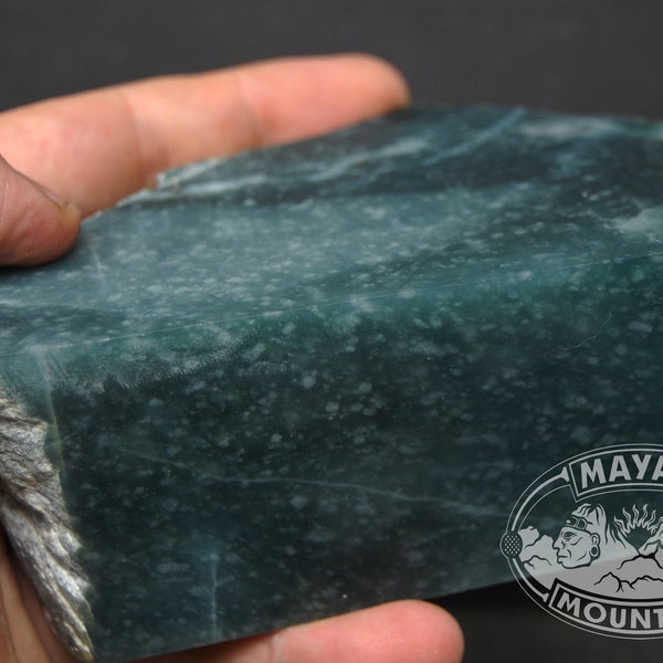 SUPER DARK // SNOWY Princesa Blue // Rough Jadeite Jade // Guatemalan Guatemala / Mayan Mountain