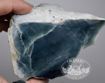 FLASH SALE!  // Dark Multi Colored BLUE // Rough Guatemalan Jadeite Jade // Mayan Mountain
