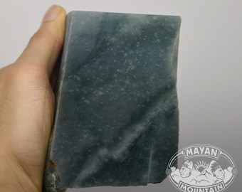 THICK BLOCK // "Princessa" Blue // Rough Jadeite Jade // Guatemalan Guatemala / Mayan Mountain
