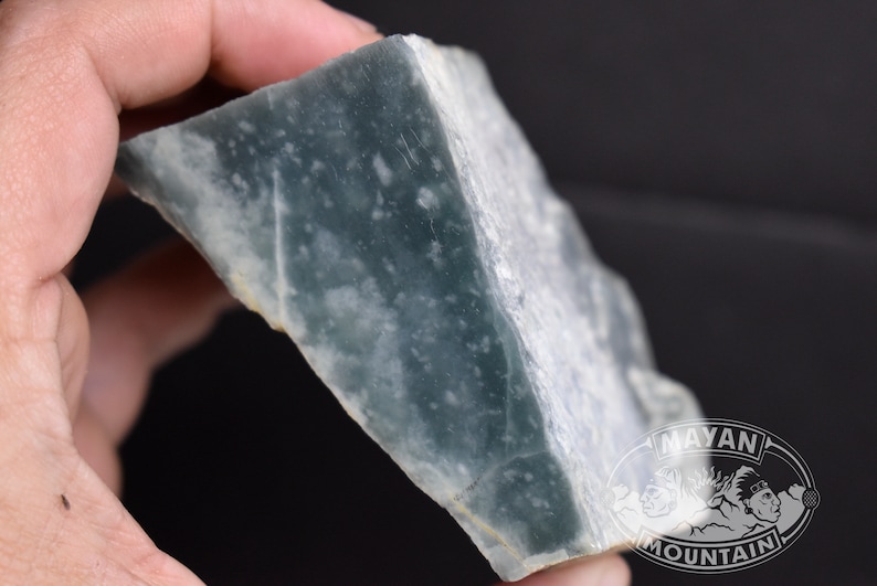 SUPER TRANSLUCENT CHUNK// Princesa Blue // Rough Jadeite Jade // Guatemalan Guatemala // Mayan Mountain image 1