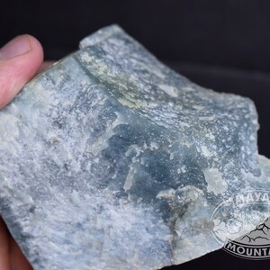 SUPER TRANSLUCENT CHUNK// Princesa Blue // Rough Jadeite Jade // Guatemalan Guatemala // Mayan Mountain image 6