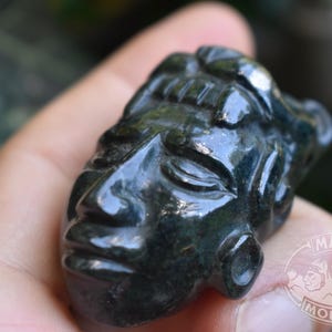 Mayan BURIAL MASK // Maya Face // JADEITE Jade // Necklace Pendant // Guatemalan Guatemala