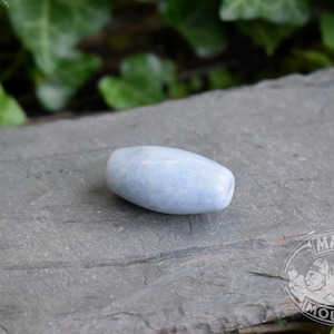 HUGE BARREL Tube Bead // Purple Blue Guatemalan Lilac Lila Jade // Jadeite Mayan Mountain // Large hole