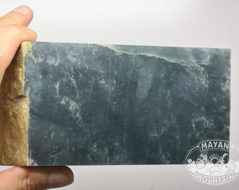 THICK BLOCK // "Princessa" Blue // Rough Jadeite Jade // Guatemalan Guatemala / Mayan Mountain