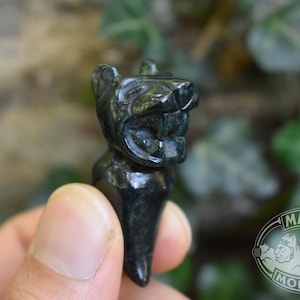 ROARING JAGUAR w/ CLAW // Carved in Guatemalan Jadeite Jade // Maya Necklace Pendant // Mayan Mountain