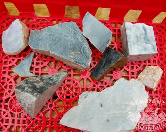 CLEARANCE WHOLESALE: 10 lbs // BLUE, Green, Black, Luna & More // Rough Jadeite Jade // Guatemalan Guatemala // Mayan Mountain // Lot C