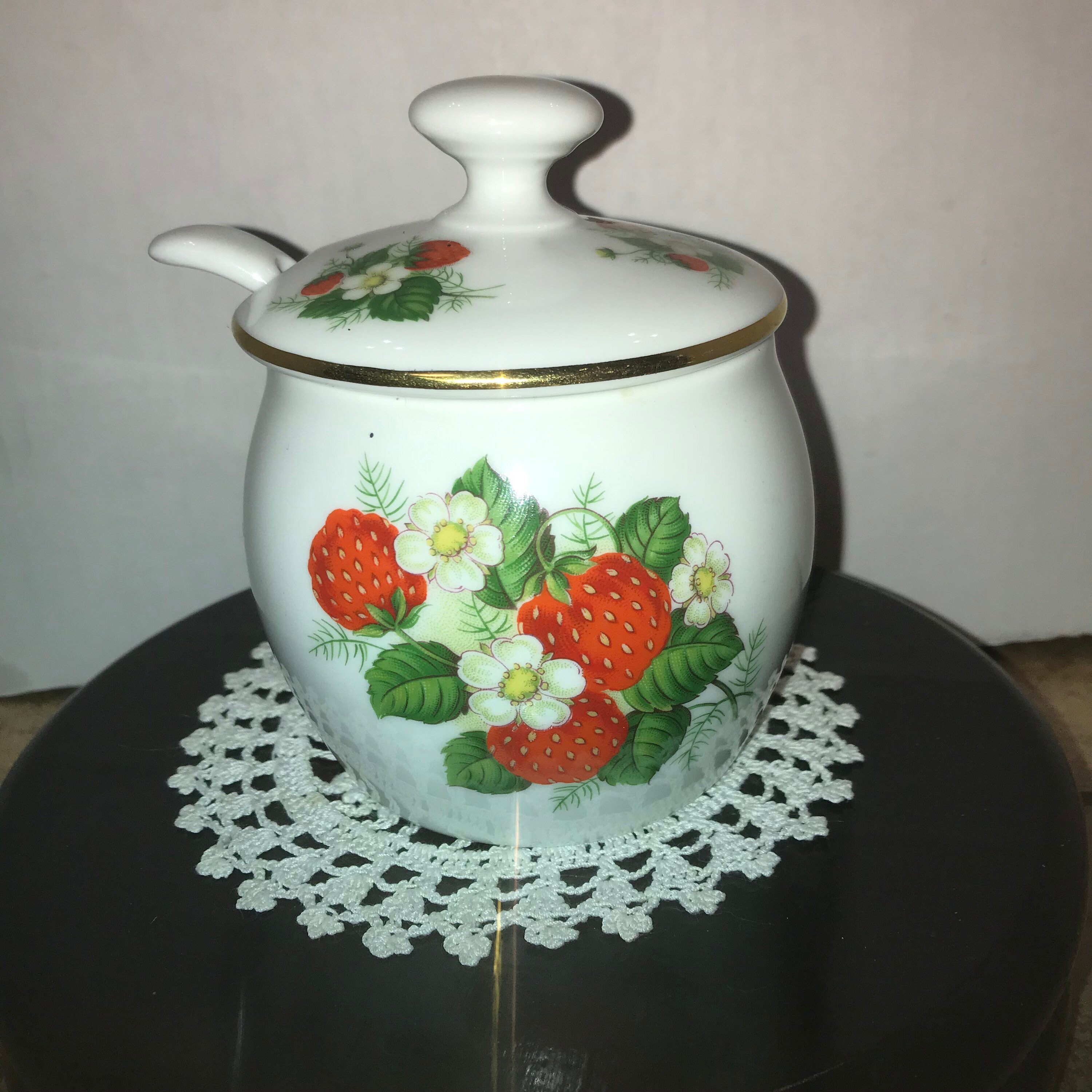Vintage Gerold Porcelain Jam Condiment Pot with Lid Porcelain Etsy