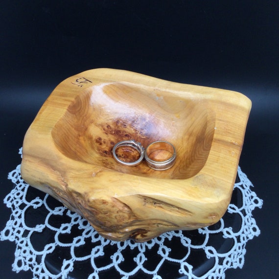 Small Light Wood Burl Handmade Artist Signed Abstact … - Gem