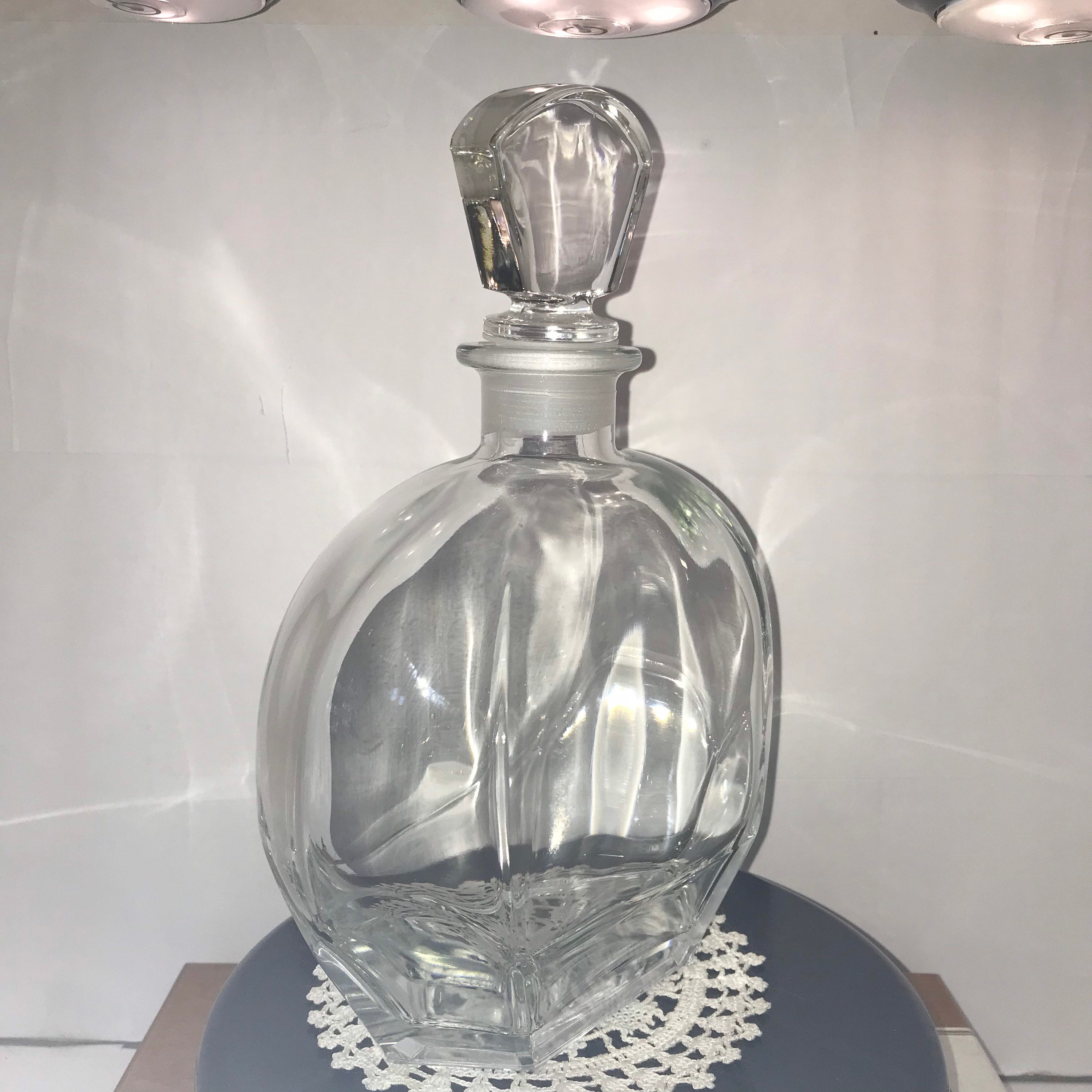 Vintage Large Clear Italian Glass Crystal Perfume Decanter | Etsy