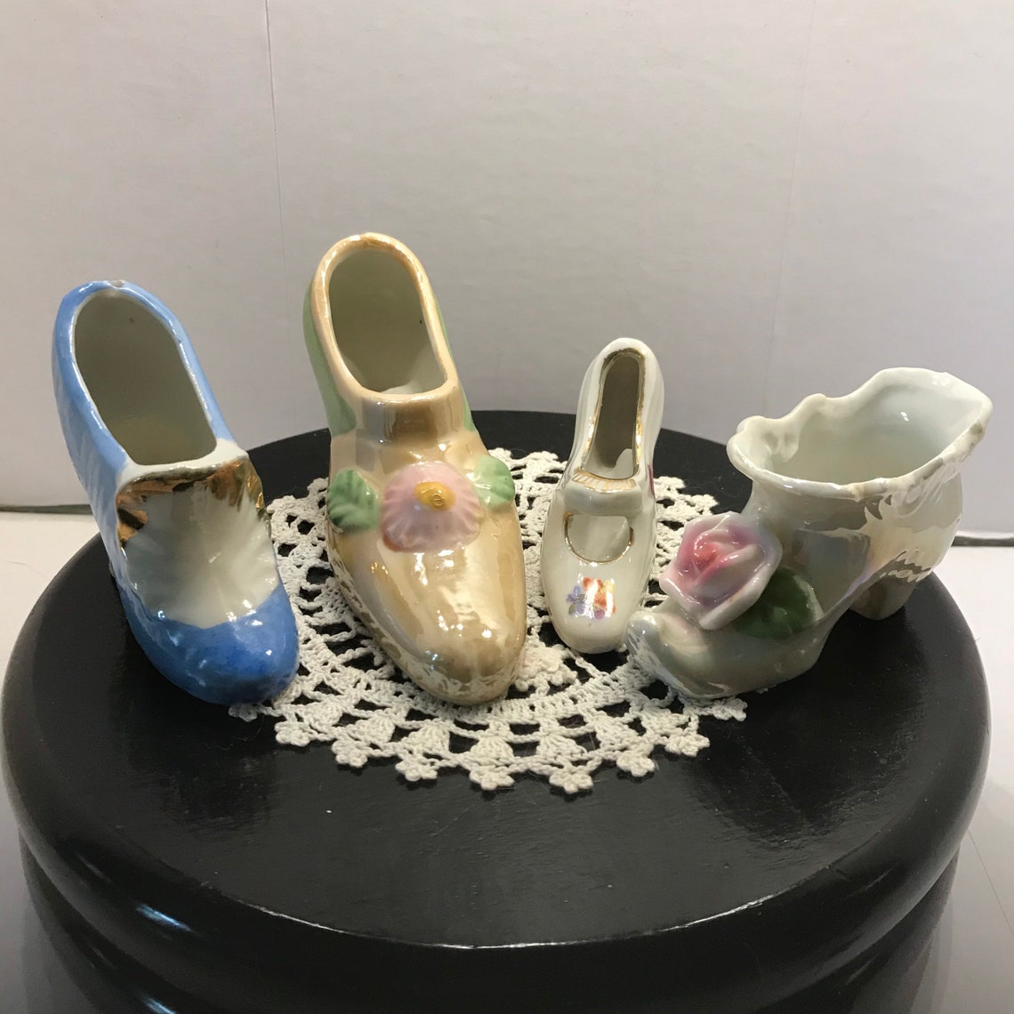 Vintage Japan Miniature Porcelain China Shoes Booties Heels | Etsy