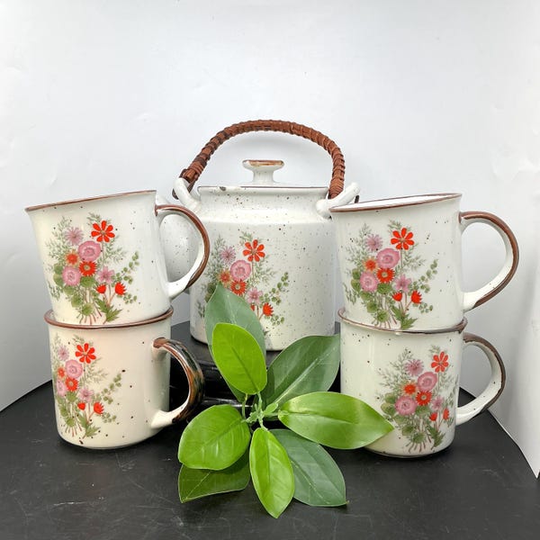 Stoneware Tea Set - Etsy