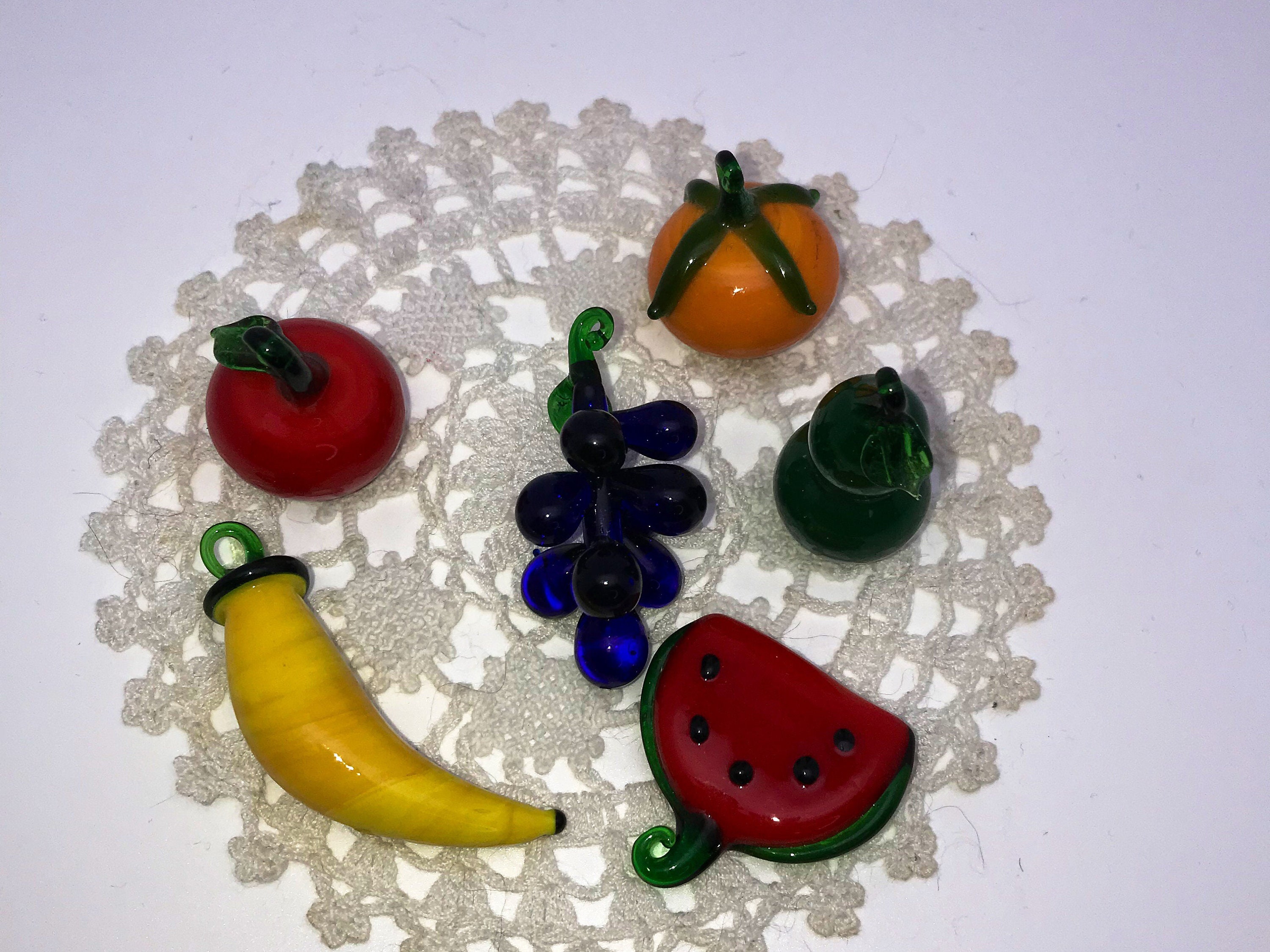 Glass Sculptures & Figurines Vintage Lot of 6 Hand Blown Miniature