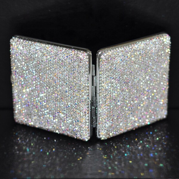 Graphite Swarovski Crystallized Cigarette Case