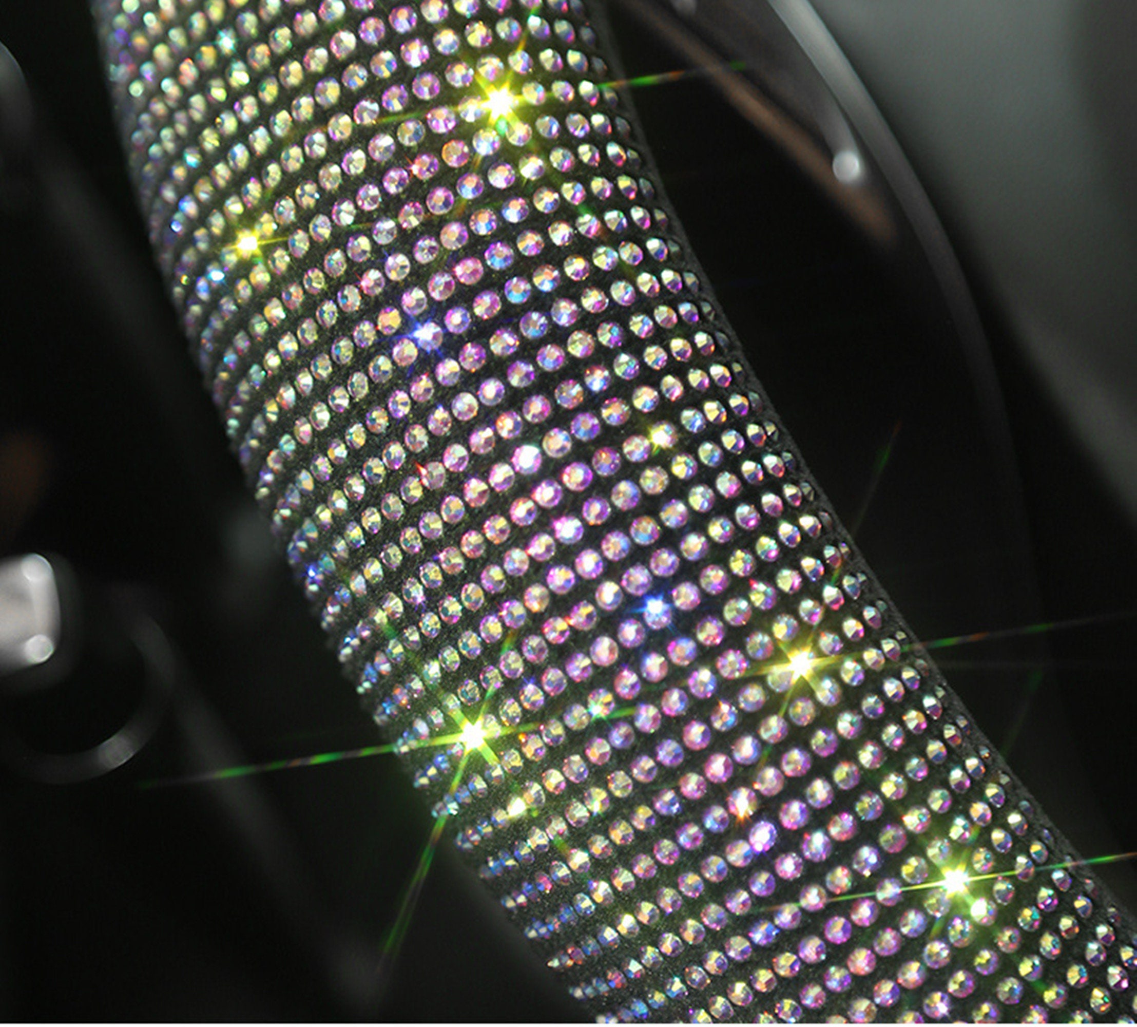 Bling Glitter Diamond Car Steering Wheel Cover Shiny Crystal Etsy Ireland