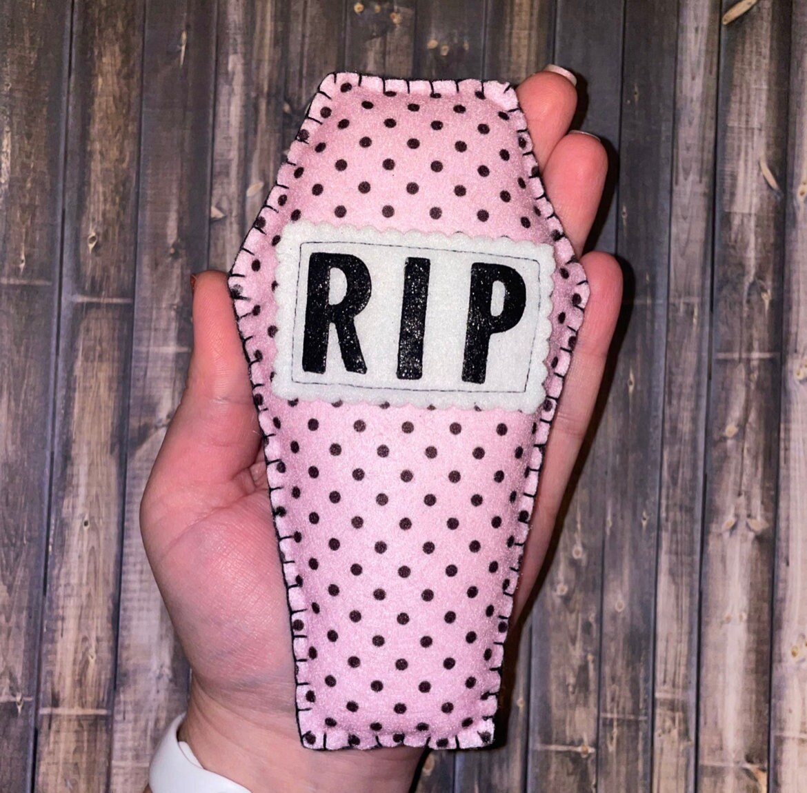 Felt A Rip Pink Halloween RIP Felt Coffin Home Decor - Etsy