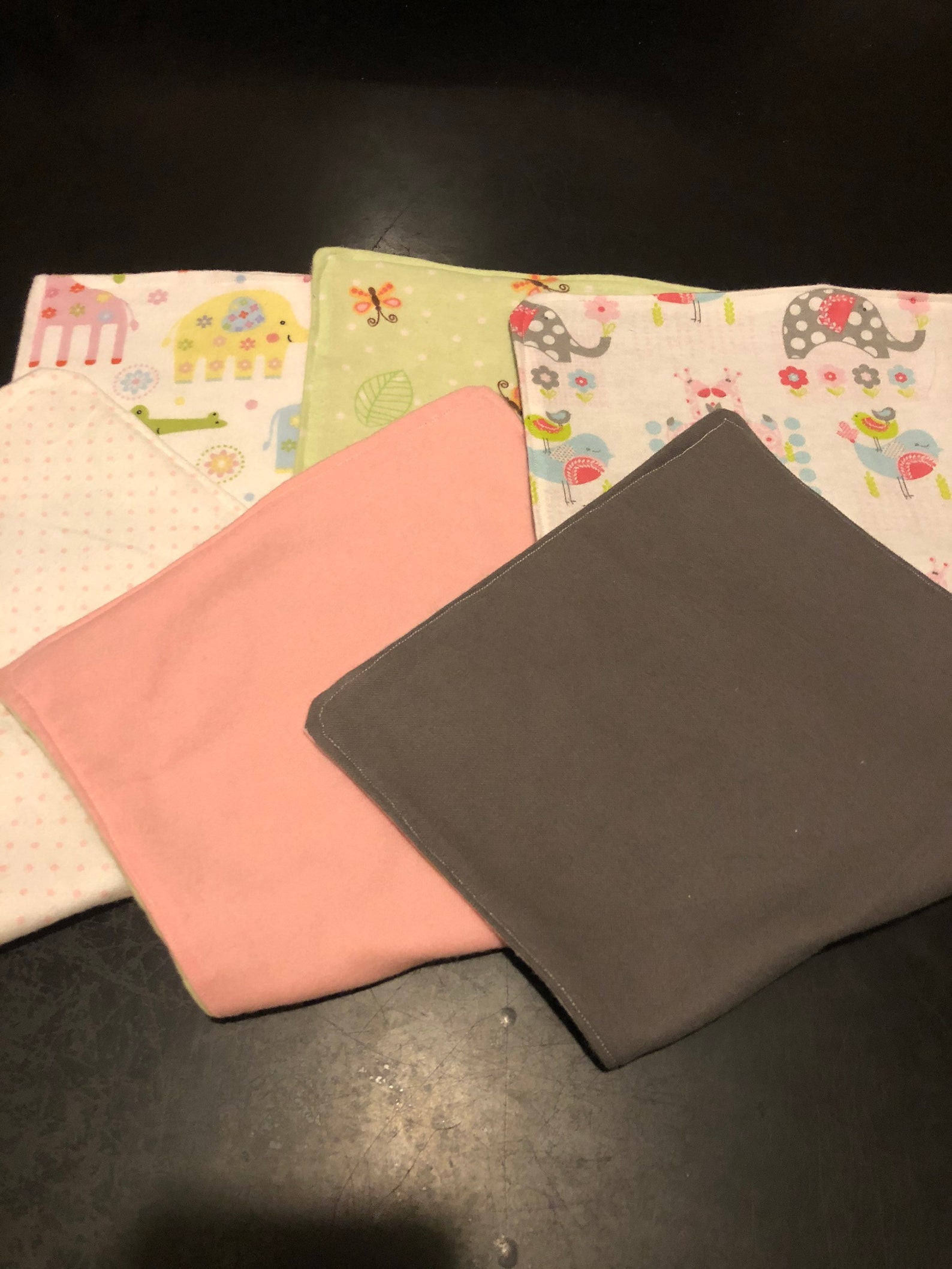 Set of 3 flannel burp cloths Etsy