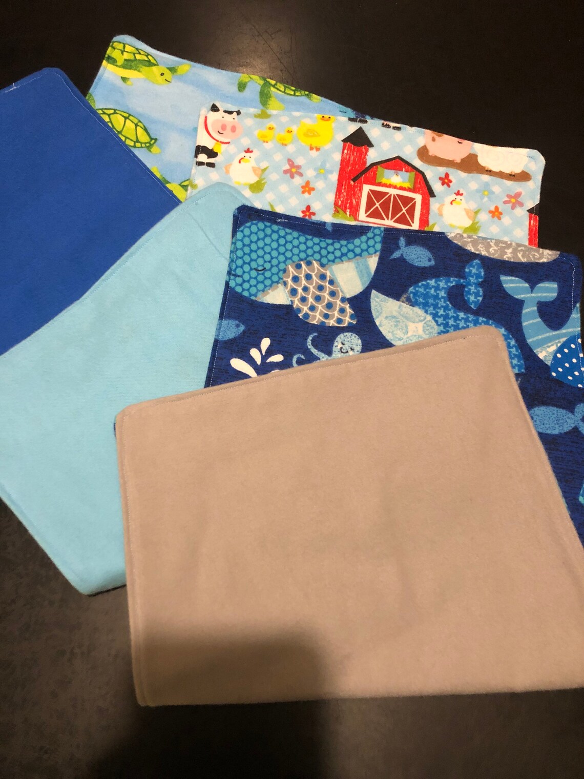 Set of 3 flannel burp cloths Etsy