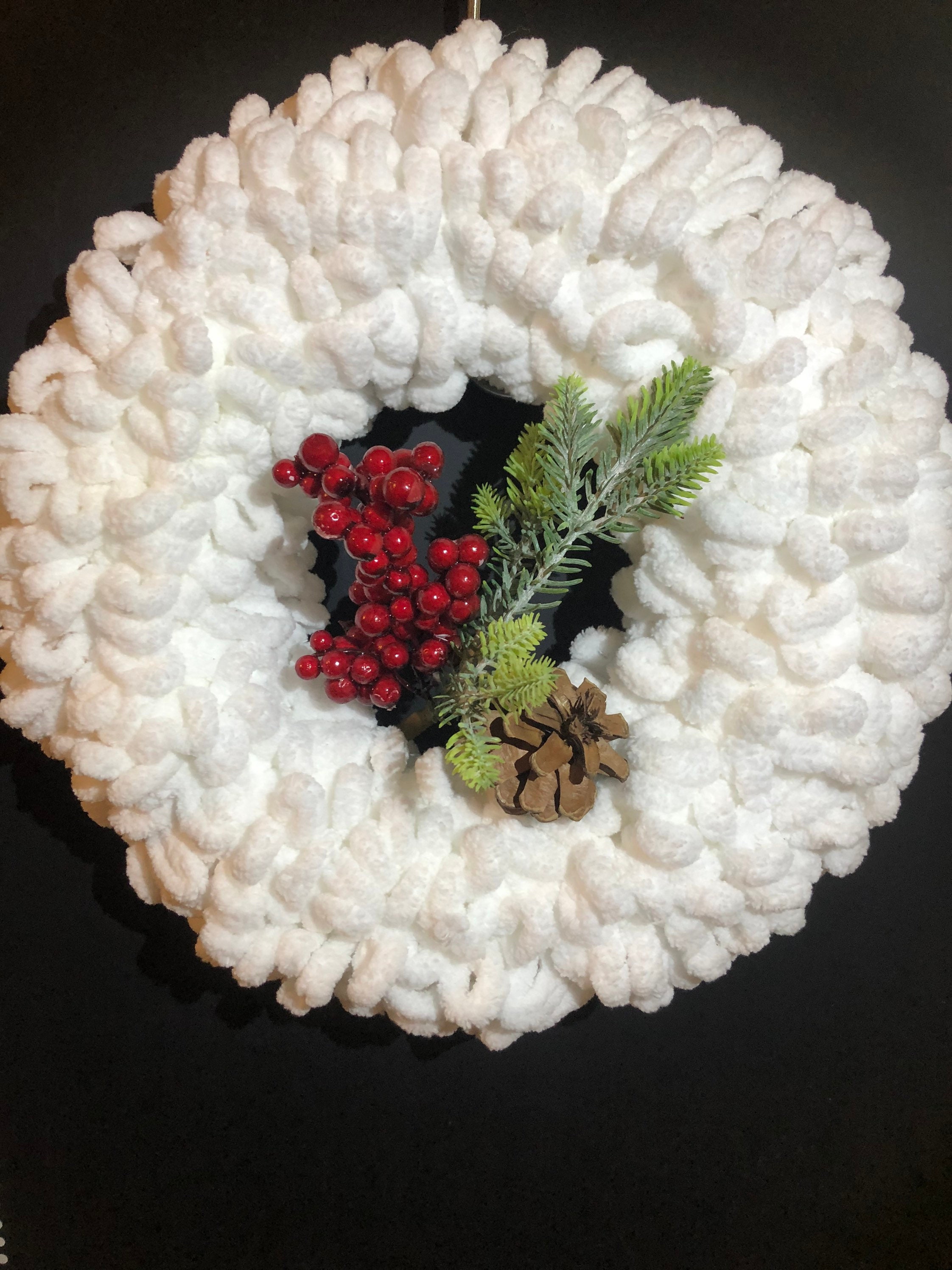 Loop Yarn Wreath Etsy Canada