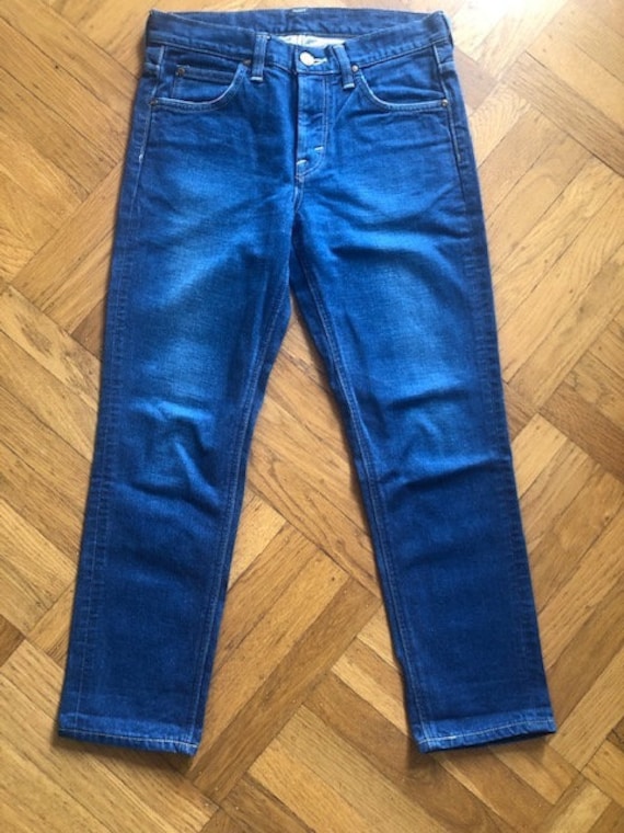 Vintage LEE Jeans-Japan. Bright blue wash. Great c