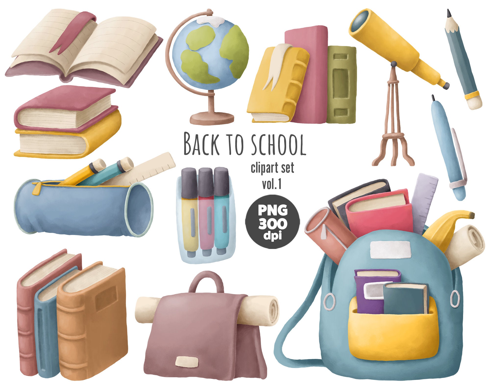 Back To School Clipart Set School And Teacher Supplies Etsy Back To School Clipart Set School And Teacher Supplies Etsy