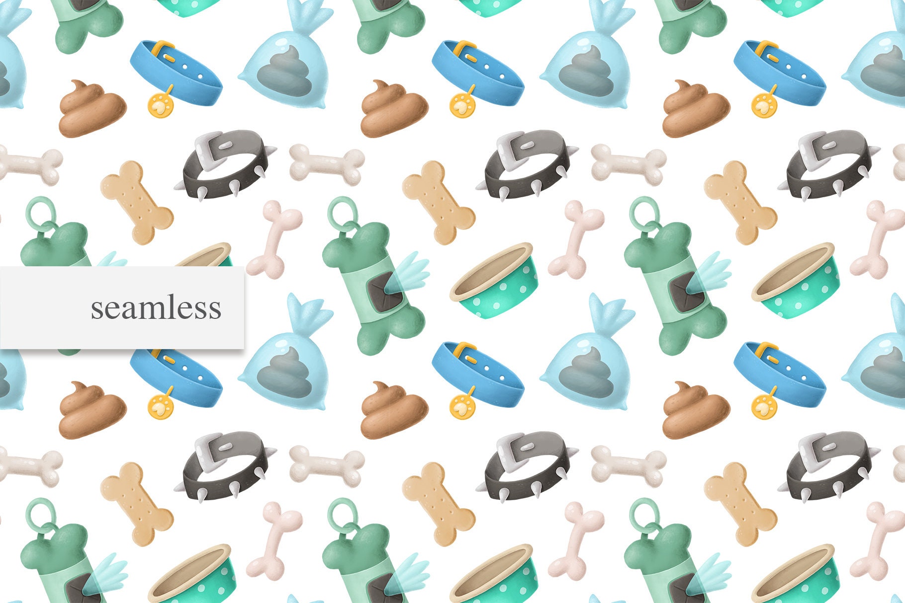 Dog Items Digital Papers Seamless Dog Background Dog Digital - Etsy